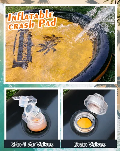 Vista 5 de Tobogán acuático de 22 pies para niños y adultos, tobogán acuático extra largo para niños de 5 a 8 a 12 años con piscina y 2 tablas inflables