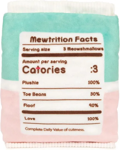 Vista 5 de GUND Pusheen Meowshmallows - Bolsa de golosinas con mini felpa extraíble, animales de peluche para edades de 8 años en adelante, rosa/verde, 7.5