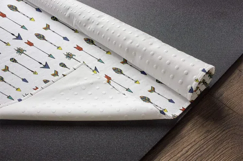 Vista 3 de Ambesonne Arrow - Toalla para esterilla de yoga, patrón colorido, flechas orientales, diseño cultural tradicional, antideslizante, absorbente