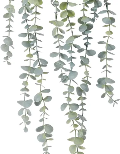 Vista 3 de Gcroet Plantas colgantes artificiales, decoración de hiedra falsa para interiores y exteriores, plantas falsas en maceta, hojas verdes falsas