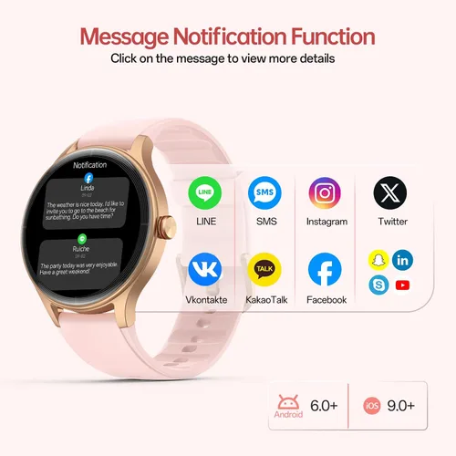Vista 4 de Woneligo Relojes inteligentes para mujeres, pantalla táctil HD de 1.57" (2 bandas) con Bluetooth para llamadas (hacer/responder), rastreador