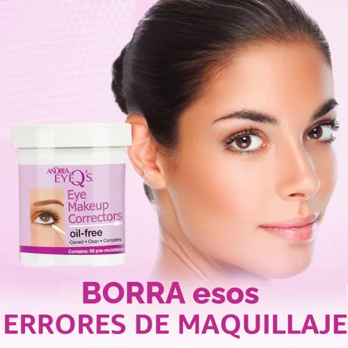 Vista 3 de Andrea Eyeq's - Correctores de maquillaje de ojos sin aceite, hisopos prehumedecidos, 50