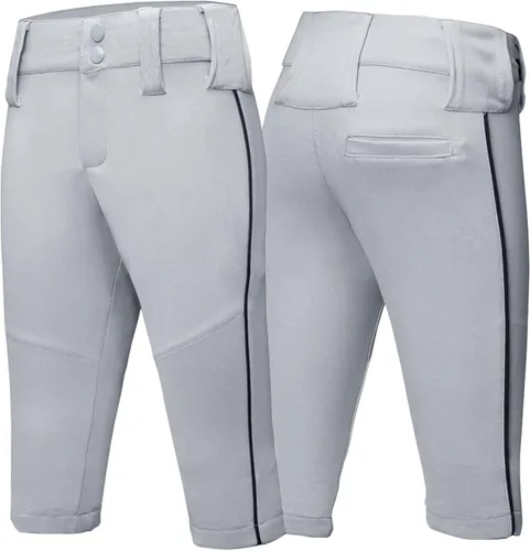 Vista 3 de QBK 2T3T4T5T6T7T Toddler Boy's Knicker Baseball Pants with Side PipingBraid