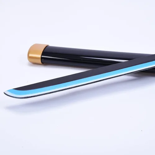 Vista 6 de Ziqing Espada de cosplay Agatsuma Zenitsu - Espada Katana de anime de textura original, una variedad de estilos para elegir entre 31 pulgadas