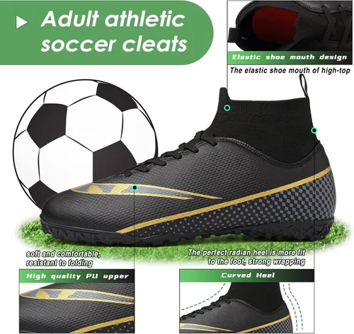 Vista 6 de CBUSTER Soccer Cleats Mens Women Outdoor Soccer Shoes for Big Boy AG TF
