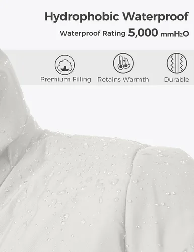 Vista 4 de wantdo Abrigo largo de invierno para mujer, chaqueta acolchada gruesa de piel sintética con capucha