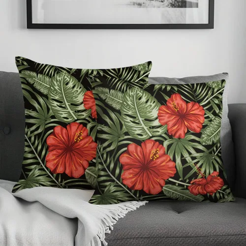 Vista 175 de Juego de 2 fundas de almohada de 16 x 16 pulgadas, diseño patriótico de bandera estadounidense con estrellas para exteriores, estilo casa de campo