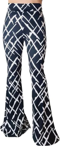 Vista 47 de ShopMyTrend - Pantalones de yoga largos con piernas anchas y acampanadas estilo palazzo, con cintura alta, para mujer