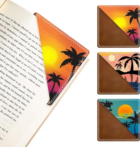 Vista 23 de Marcadores de Cuero Personalizados, Accesorios de Libro Divertidos y Lindos para Amantes de la Lectura, Marcadores de Páginas Irrompibles