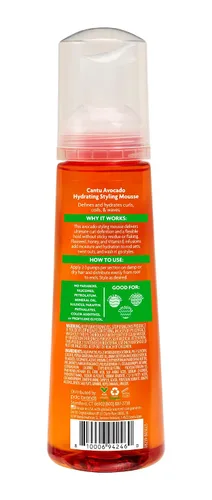 Vista 2 de Cantu Mousse Hidratante de Aguacate, 8.4 fl oz (8.4 fl oz)