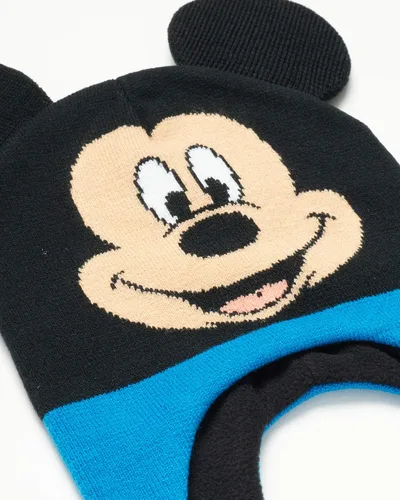 Vista 4 de Disney Conjunto de gorro de invierno de Mickey Mouse y 2 pares de guantes o guantes (edad 2-7)