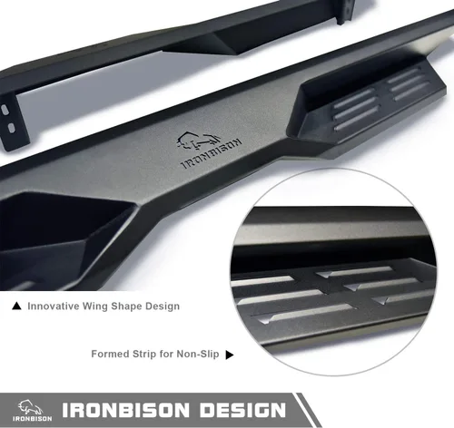 Vista 5 de IRONBISON Defender Step - Estribos compatibles con Toyota Tundra 2022-2026, camioneta de doble cabina y camioneta Tundra, escalones laterales