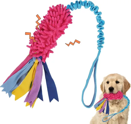 Vista 9 de wodoca Juguete de remolcador para perros, juguetes para perros para masticadores agresivos, juguete de cuerda fuerte para chirridos, juguete
