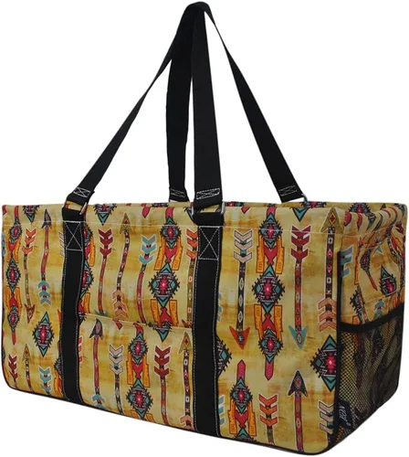 Vista 97 de NGIL Bolsa de comestibles reutilizable extra grande plegable de gran tamaño para comestibles, almacenamiento, picnic, playa, Estampado de vaca