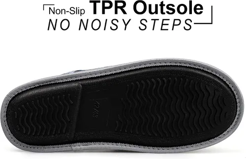 Vista 3 de riemot Women's Men's Furry Warm Slippers, Memory Foam Slippers Comfortable Closed Toe House Slippers Shoes Anti Slip Bedroom Sandals Lightweight