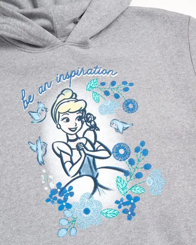 Vista 4 de Disney Sudadera de princesa para niñas Frozen Elsa Anna, Cenicienta, Belle, Moana sudadera con capucha (2T-7)
