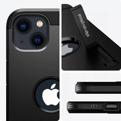 Vista 7 de Spigen Tough Armor [Tecnología de Protección Extrema] Diseñada para Funda iPhone 13 (2021) - Negro