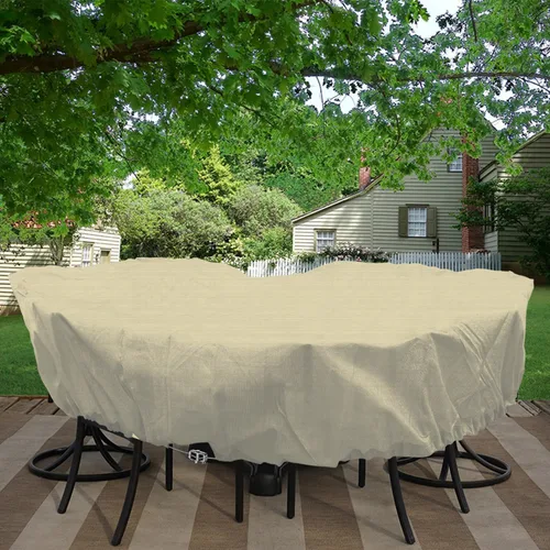 Vista 55 de Fundas para muebles de patio, impermeables, resistentes a los rayos UV, resistentes a los rayos UV, para exteriores, mesa redonda y rectangular