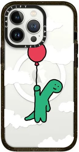 Vista 344 de CASETiFY Funda Impact para iPhone 13 [Protección contra caídas de grado militar 4X de 8.2 pies/Compatible con Magsafe] - #1 Mom - Transparente