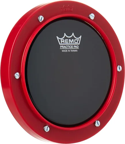 Vista 3 de Remo RT-0006-00 6" Gris Parche de práctica ajustable con parche de tambor Ambassador recubierto