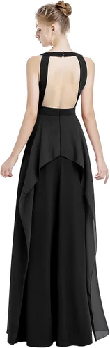 Vista 4 de Vestido largo transformador para mujer vestido de graduación convertible con tirantes delgados para boda cóctel vestido largo