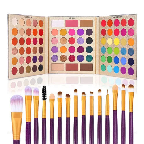 Vista 13 de UCANBE Paleta de sombra de ojos desnudos de 60 colores, paleta de maquillaje de desnudos neutros cálidos, brillo mate natural, sombras de ojos