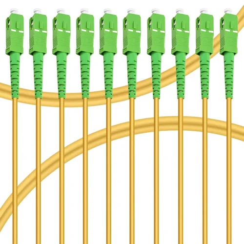 Vista 21 de SC/APC a SC/APC Cable de Fibra Óptica para Internet, Cable de Conexión de Modo Simple Blindado, Cordón de Conexión Óptica de Fibra Óptica - SIMPLEX