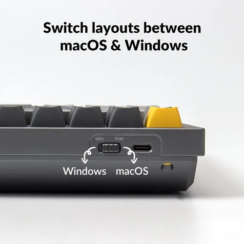 Vista 7 de Keychron Q5 96% Layout Teclado mecánico personalizado con cable, interruptor rojo Gateron G Pro intercambiable en caliente, macro programable