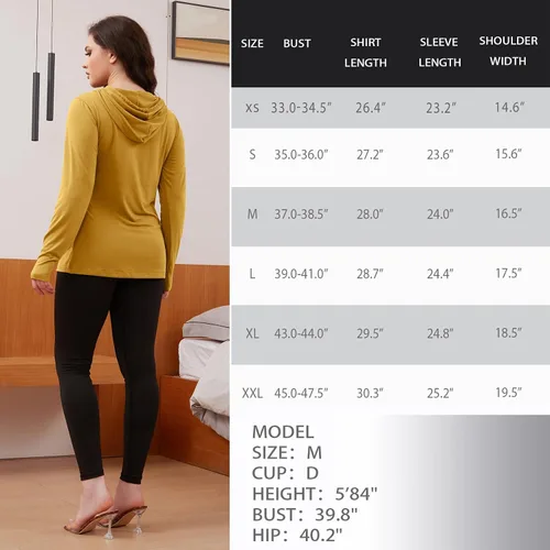 Vista 51 de GINKANA Sudadera con capucha para mujer, manga larga, lactancia materna, ropa casual