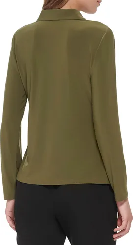 Vista 4 de Tommy Hilfiger Blusa de punto de manga larga con cuello y botones en la parte delantera
