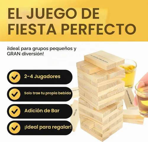 Vista 6 de Fairly Odd Novelties Dunken Blocks Shot Glass Juego de beber, una torre de diversión!