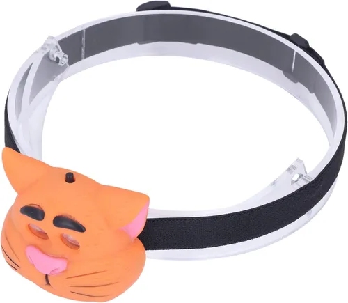 Vista 8 de CUEA Faro LED, 2 modos de luz, efecto gato, faro para niños, plástico, senderismo, al aire libre, niños