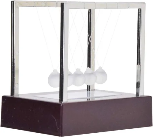 Vista 8 de LIZEALUCKY Luminiscencia LED Newtons Cuna Balance Bola de péndulo Bolas Coloridas Equilibradas Bolas de Juguete Ciencia Péndulo Decoración de Mesa