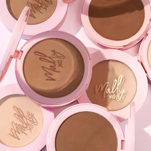Vista 3 de Mally Beauty Base de maquillaje en polvo suave como la seda, profunda, de cobertura ligera a media, acabado mate ligero Deep