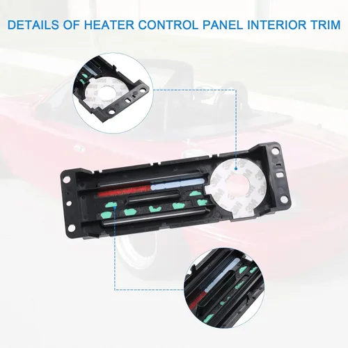 Vista 4 de DICMIC Panel de control del calentador Interior Trim para Mazda Miata 1990-1997 Replace# NA01-61-C04A