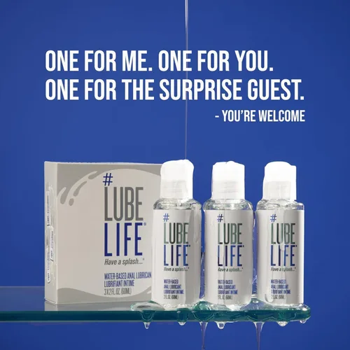 Vista 6 de LubeLife - Lubricante anal a base de agua para hombres, mujeres y parejas, lubricante personal seguro para la ingestión, compatible con juguetes