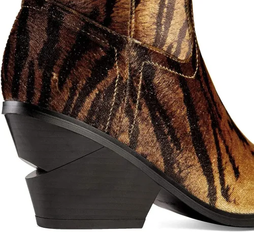 Vista 4 de ANN CREEK Botas 'Orenta' de moda con estampado de tigreanimal para mujer