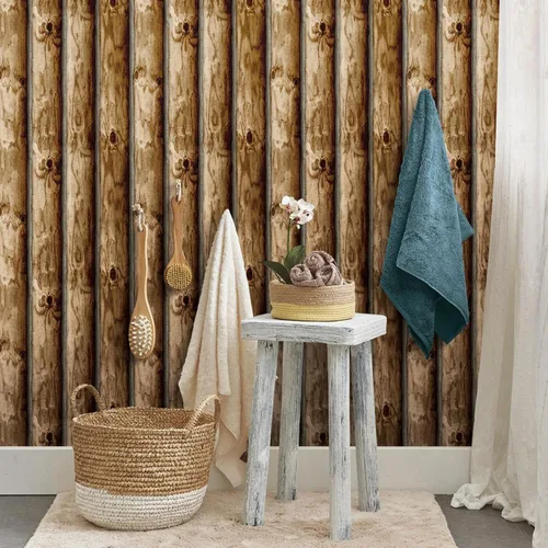 Vista 4 de RoomMates RMK11308WP Papel tapiz marrón para despegar y pegar