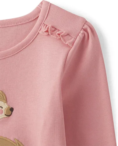 Vista 3 de Gymboree Camisetas de manga larga con estampado bordado para niñas y niños pequeños
