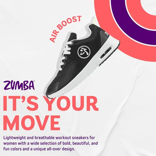 Vista 2 de ZUMBA Tenis Air Boost para mujer, tenis de baile bajos