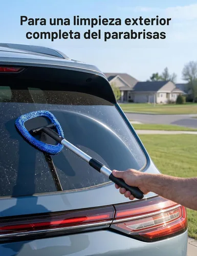 Vista 7 de AstroAI - Limpiador de parabrisas, limpiador de microfibra para ventanas de automóviles con 4 almohadillas de microfibra reutilizables, lavables