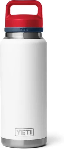 Vista 43 de YETI Rambler - Botella de 36 onzas, aislada al vacío, a prueba de fugas, de acero inoxidable con tapón para sorbos Aislamiento al vacío Azul marino