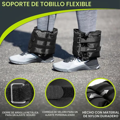 Vista 3 de Prosource Ankle/Wrist and Arm/Leg Weights Set of 2, Adjustable Strap 1 lb-5 lb, Adjustable Weight 15 lb, 10 lb, 7 lb for Men and Women