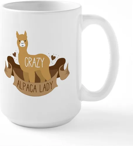 Vista 14 de CafePress Alpaca For Christmas Large Mug 15 oz (444 ml) Ceramic Coffee Mug