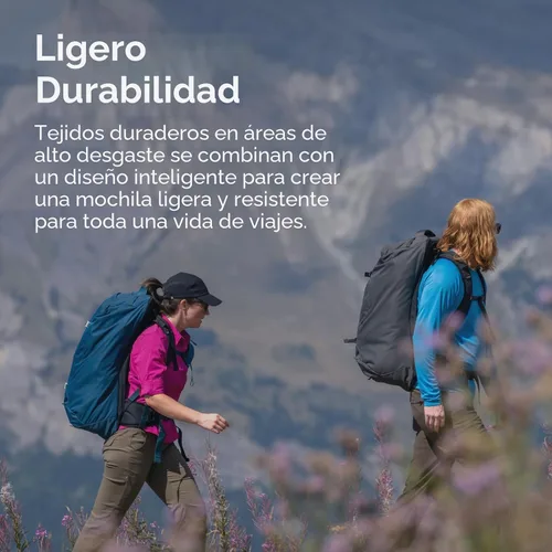 Vista 3 de Osprey Farpoint - Mochila de viaje para hombre de 55 litros, color gris Tunnel Vision Tunnel Vision Gris