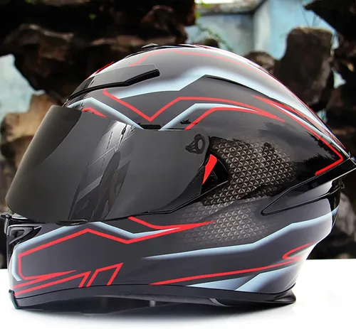Vista 2 de Shkalacar Lente de casco de motocicleta, visera de casco de repuesto completo para casco de moto K1 K3SV K5