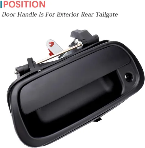 Vista 2 de IRONTEK Manija de puerta trasera con cerradura para Toyota Tundra 2000-2006, manija de puerta trasera exterior lisa para Toyota Tundra Pickup