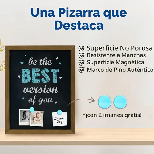 Vista 2 de Besso Letreros pequeños de pizarra con soporte, 11 x 14 pulgadas