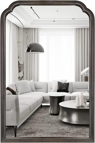 Vista 44 de Espejos de Baño de Madera para Montar en la Pared, 16" x 20" Marco de Madera Rústica Espejos de Pared Decorativos para Sala de Estar o Dormitorio