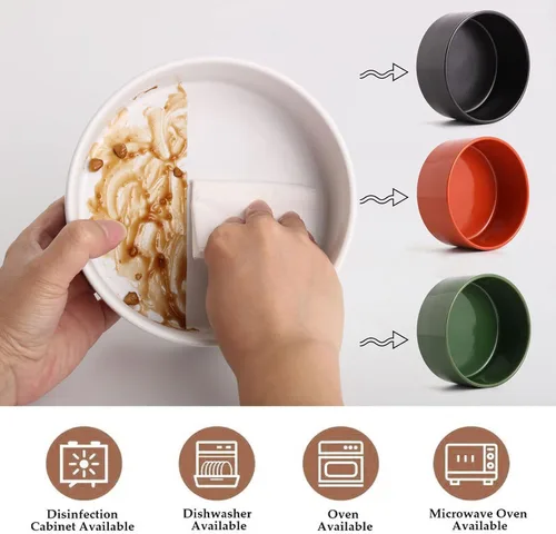 Vista 2 de Tazón de cerámica elevado/relevado negro Petygooing para razas pequeñas de perros, plato de comida y agua para perros con soporte, cuenco